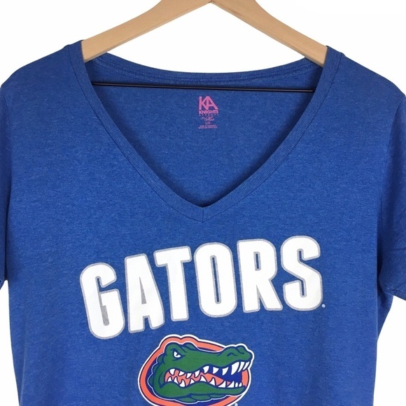 FLORIDA GATORS T Shirt Graphic V Neck Game Day Spirit Short Sleeves Size Large - Picture 2 of 10